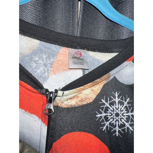 Ugly Christmas Sweater Onesie Size Large Cat - Picture 2 of 3